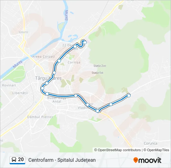 20 Bus Line Map