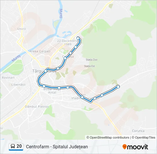 20 Bus Line Map