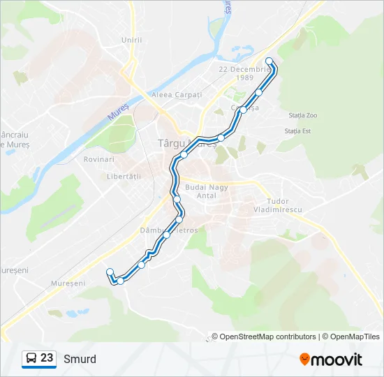 23 Bus Line Map