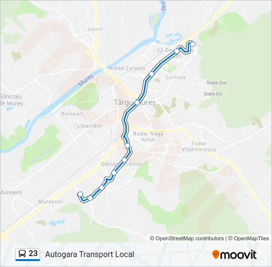 23 Bus Line Map