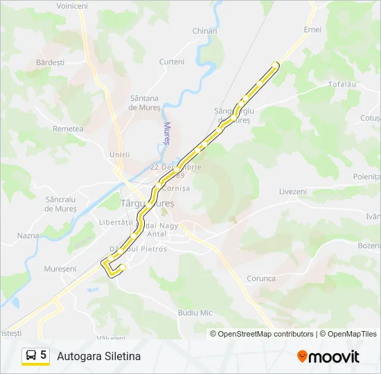 5 Bus Line Map