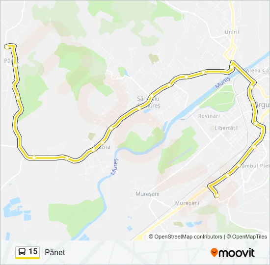 15 Bus Line Map