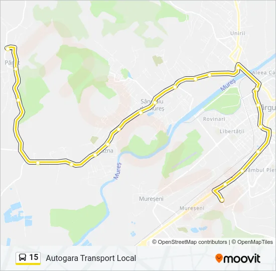 15 Bus Line Map