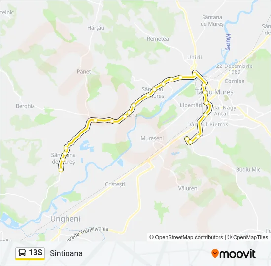 13S Bus Line Map