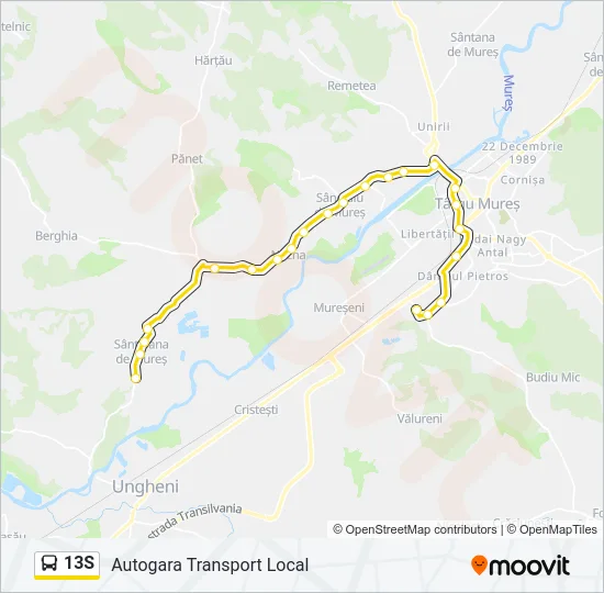 13S Bus Line Map