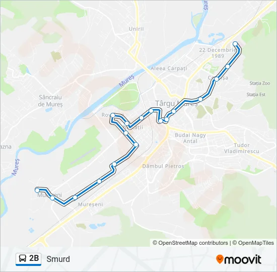 2B Bus Line Map
