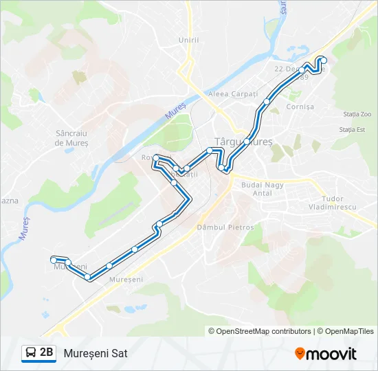 2B Bus Line Map
