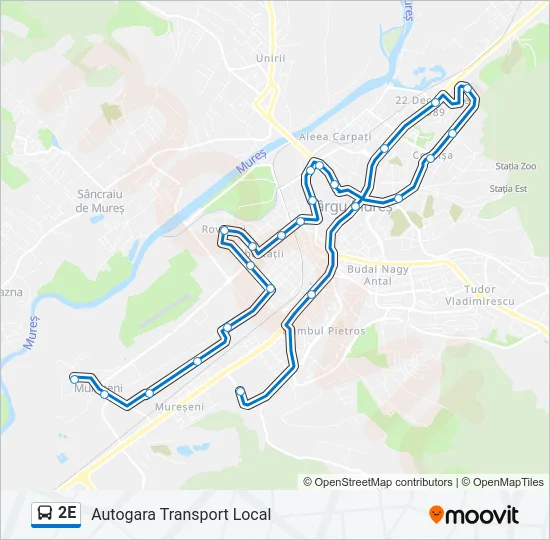 2E Bus Line Map