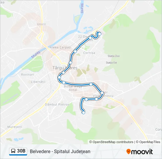 30B Bus Line Map