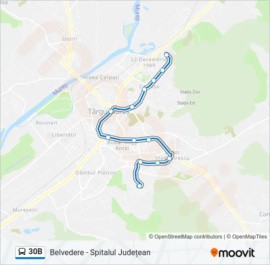 30B Bus Line Map