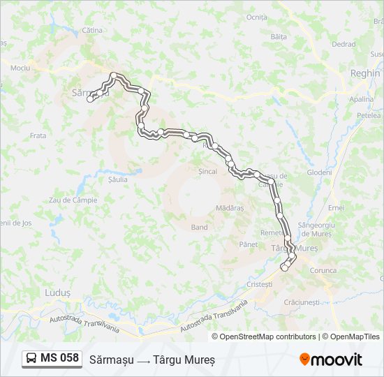 MS 058 bus Line Map