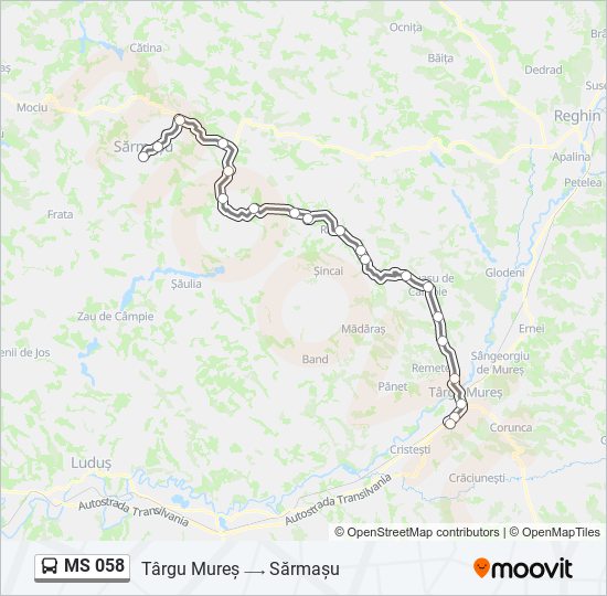 MS 058 bus Line Map