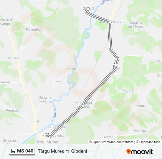 MS 040 Bus Line Map