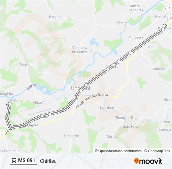 MS 091 bus Line Map