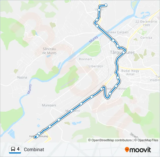 4 Bus Line Map