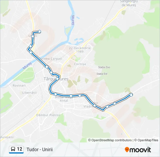 12 Bus Line Map