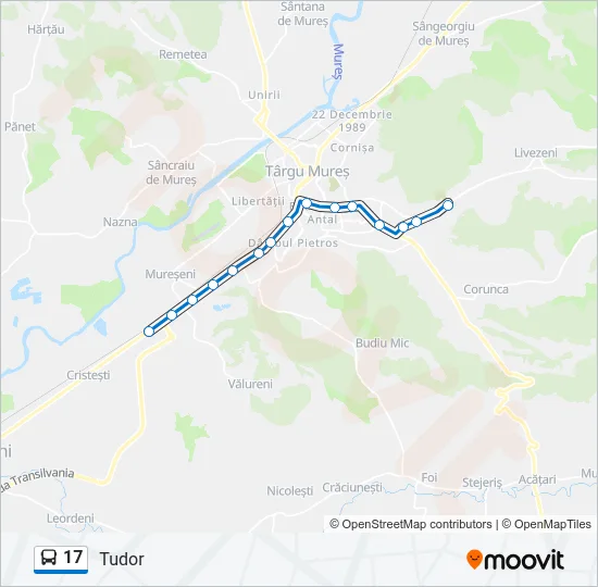 17 Bus Line Map