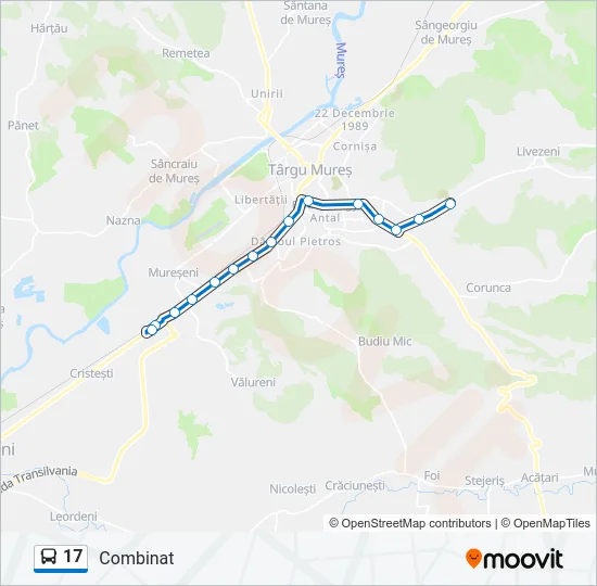 17 Bus Line Map