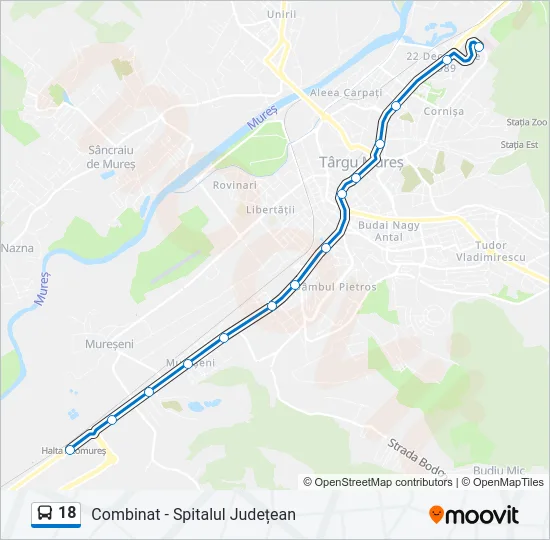 18 Bus Line Map