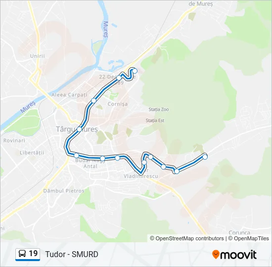 19 Bus Line Map