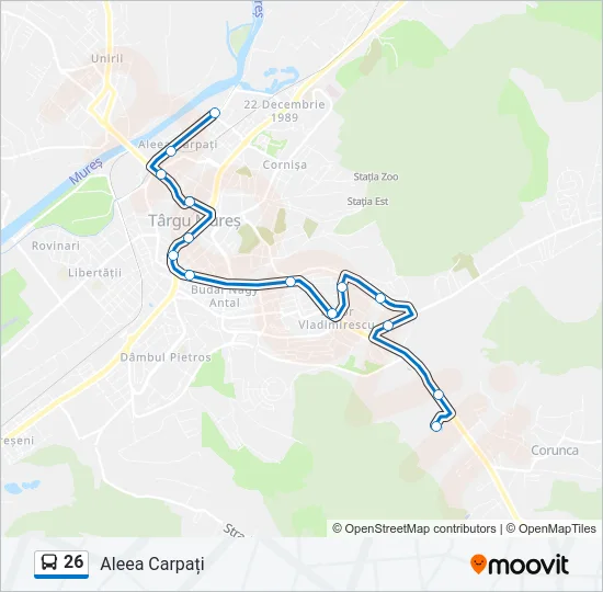 26 Bus Line Map
