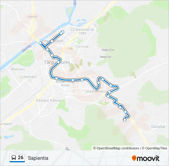 26 Bus Line Map