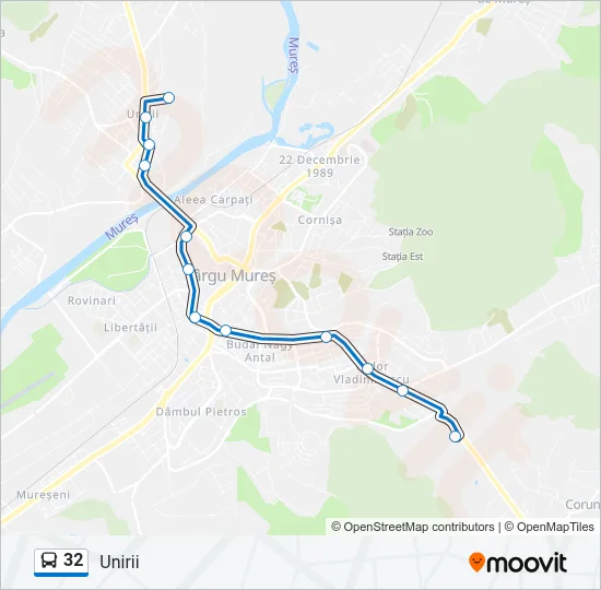 32 Bus Line Map