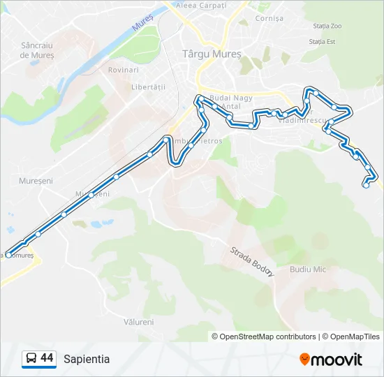 44 Bus Line Map