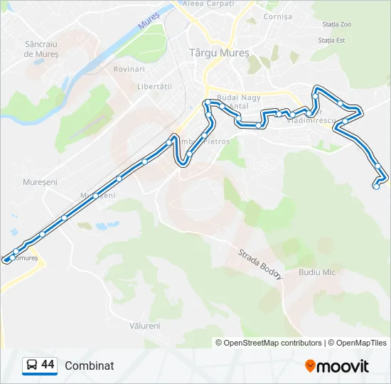 44 Bus Line Map