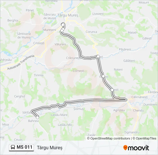 MS 011 Bus Line Map