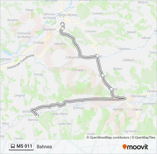 MS 011 Bus Line Map