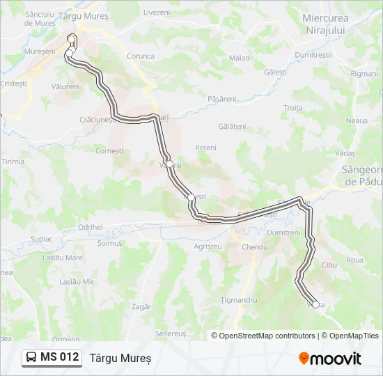 MS 012 Bus Line Map