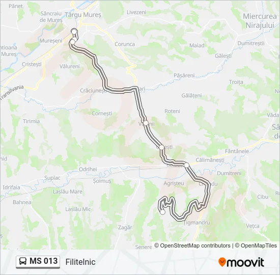 MS 013 Bus Line Map