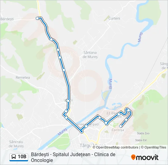 10B Bus Line Map