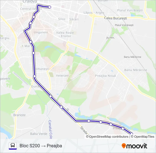 CRAIOVA-PREAJBA Bus Line Map