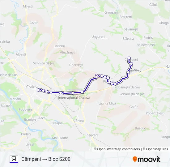 CRAIOVA-PIELEȘTI Bus Line Map