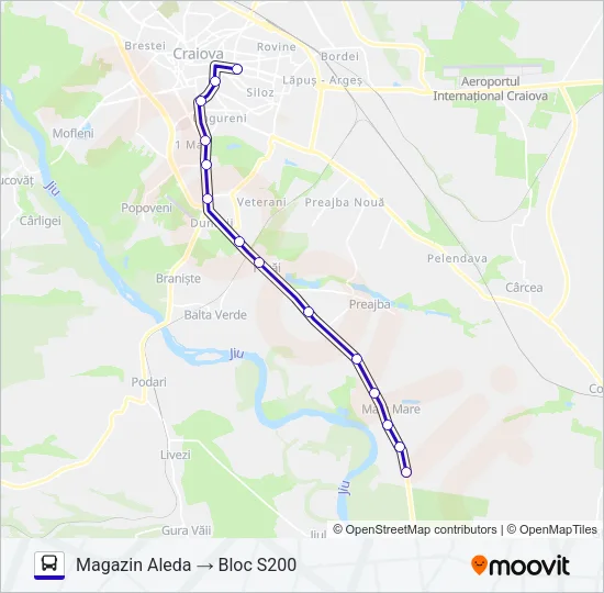 CRAIOVA-MALU MARE Bus Line Map