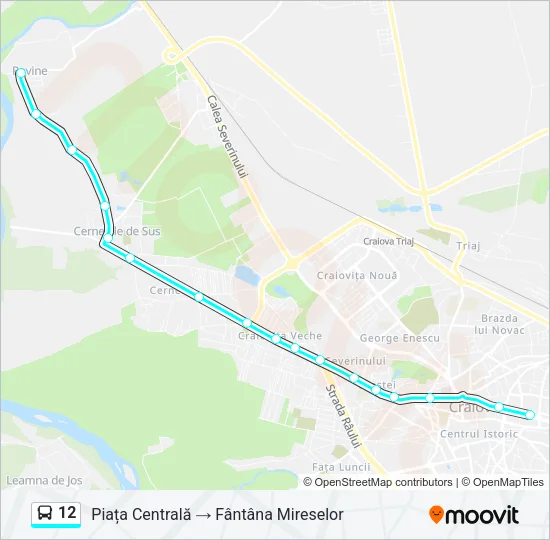 12 Bus Line Map