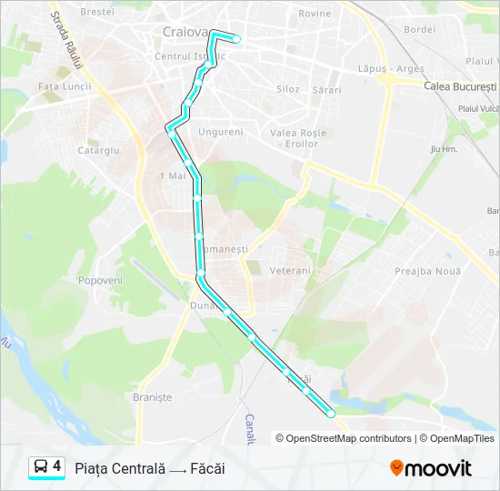 4 Bus Line Map