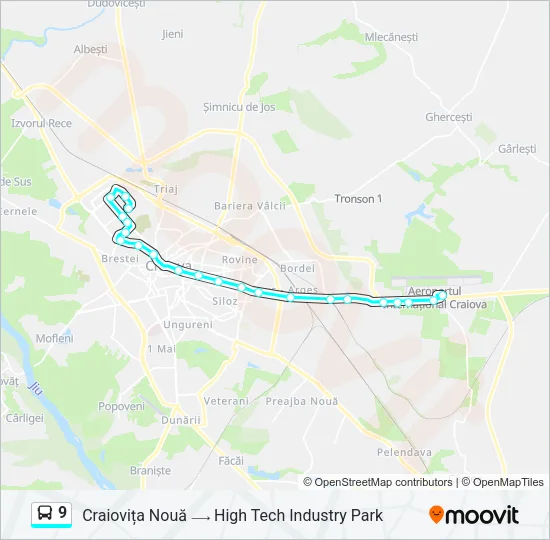 9 Bus Line Map