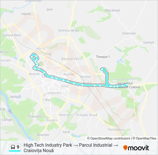 9 Bus Line Map