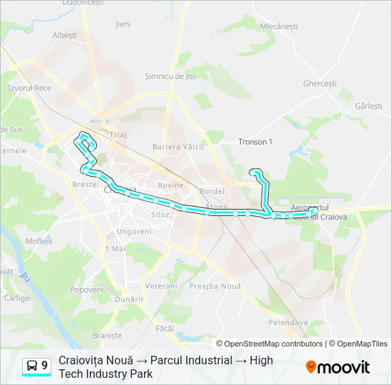 9 Bus Line Map