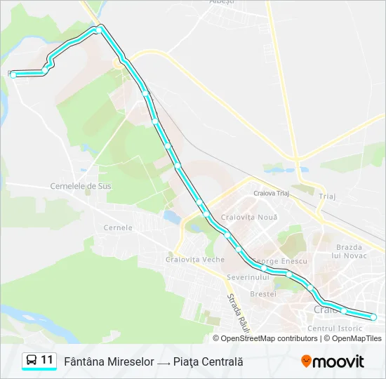 11 Bus Line Map