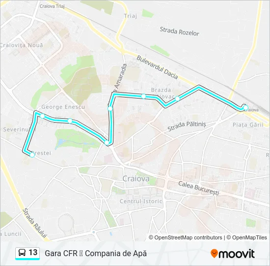 13 Bus Line Map