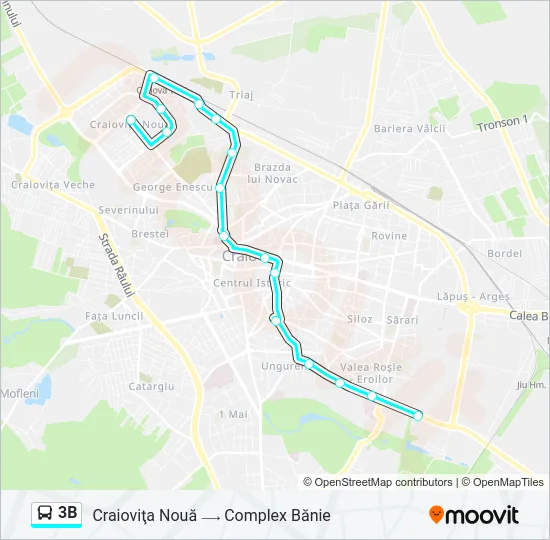 3B Bus Line Map