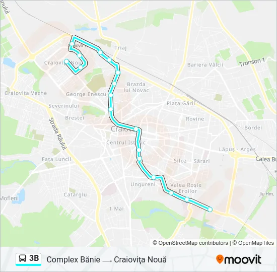 3B Bus Line Map
