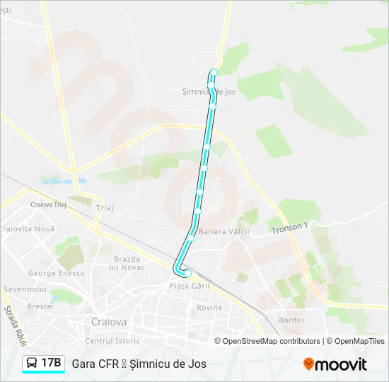 17B Bus Line Map