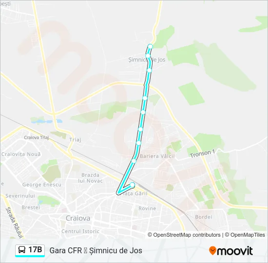 17B Bus Line Map