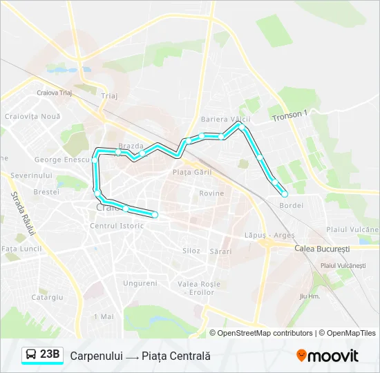 23B Bus Line Map