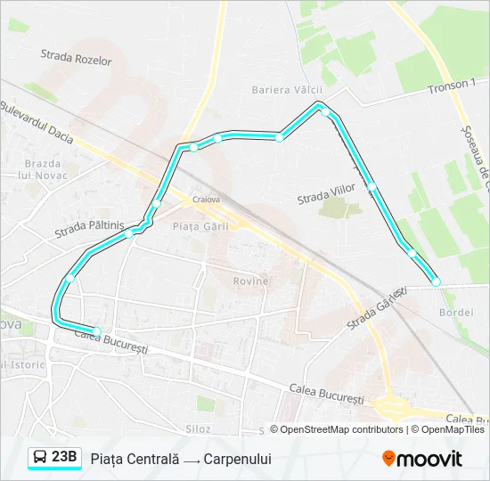 23B Bus Line Map